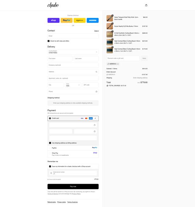 Chubo checkout page showing Chubo discount code box | Screenshot taken by SimplyCodes community member on Sep 12, 2025
