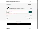 WELCOME coupon verification screenshot