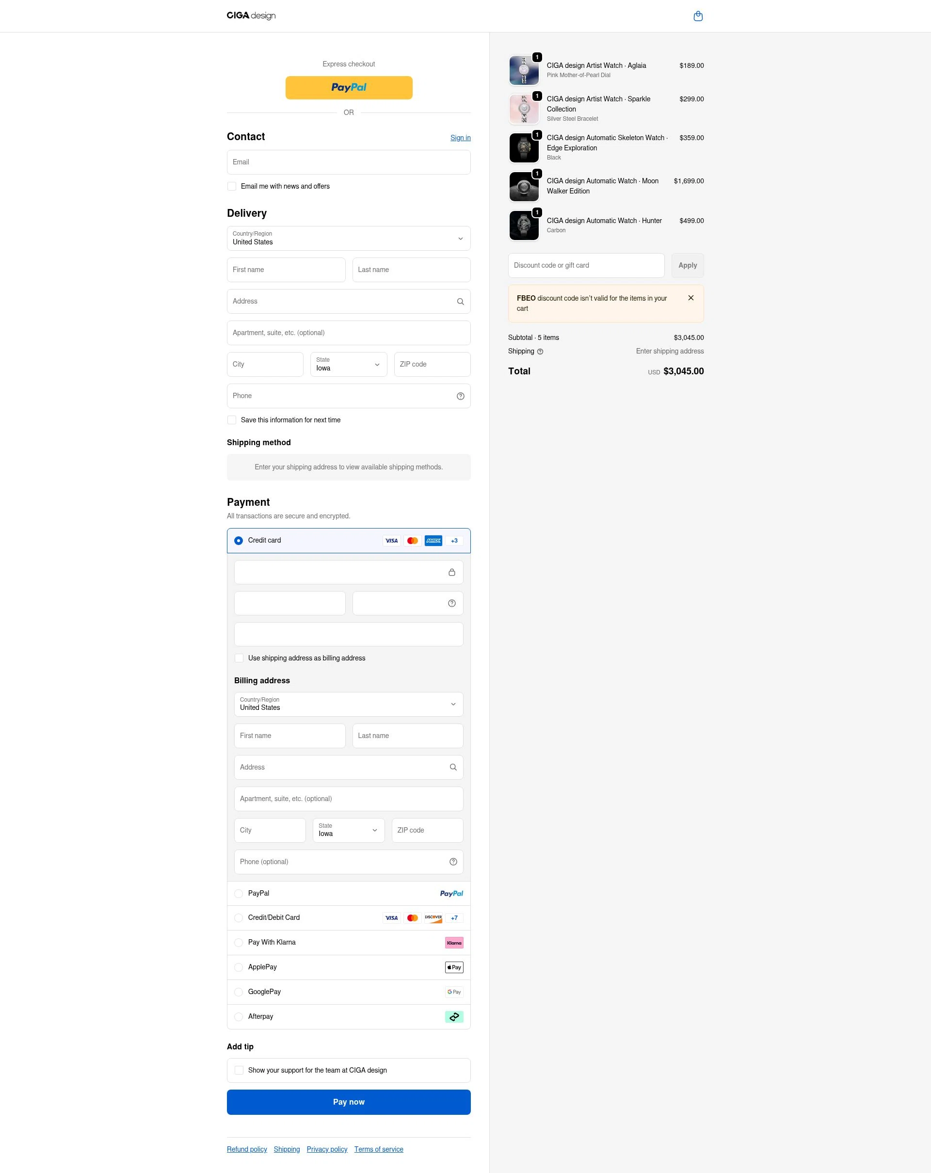 CIGADesign checkout page showing CIGADesign promo code box | Screenshot taken by SimplyCodes community member on Dec 28, 2025