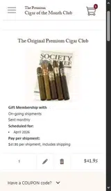 CHEESE$10 coupon verification screenshot