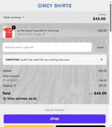 CINCYFAN coupon verification screenshot