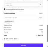CINOTHANKS coupon verification screenshot