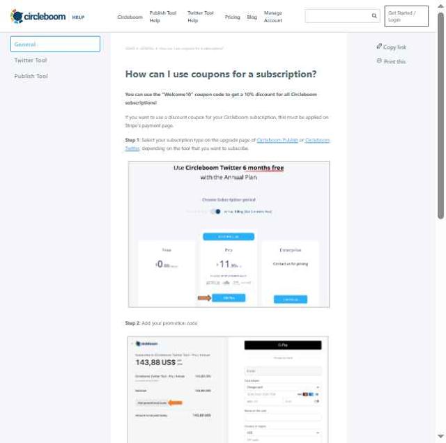 Circleboom checkout page showing Circleboom promo code box | Screenshot taken by SimplyCodes community member on May 20, 2025