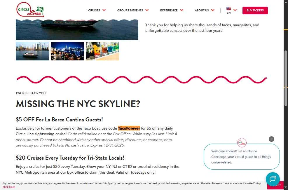 Circle-Line checkout page showing Circle-Line promo code box | Screenshot taken by SimplyCodes community member on Dec 2, 2025