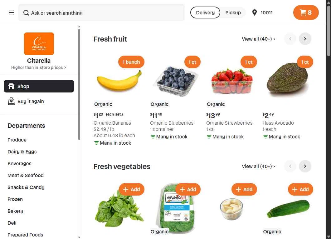 Citarella checkout page showing Citarella promo code box | Screenshot taken by SimplyCodes community member on Nov 17, 2025