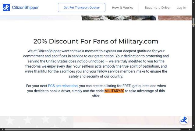 CitizenShipper checkout page showing CitizenShipper coupon code box | Screenshot taken by SimplyCodes community member on Aug 16, 2025
