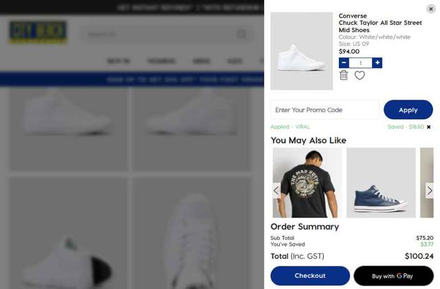 City Beach checkout page showing City Beach promo code box | Screenshot taken by SimplyCodes community member on Sep 8, 2025