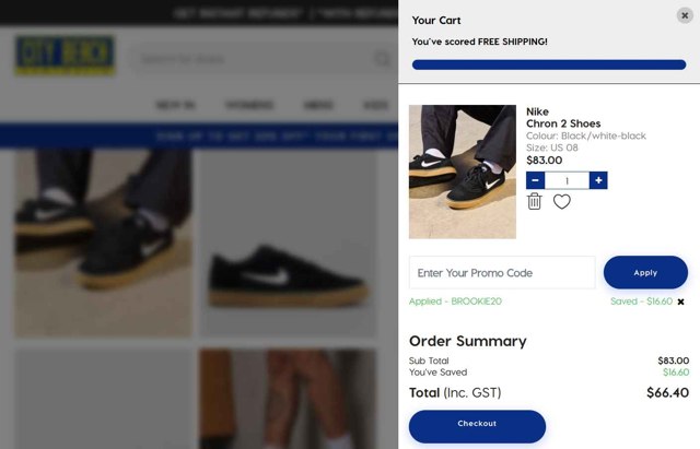 City Beach checkout page showing City Beach promo code box | Screenshot taken by SimplyCodes community member on Aug 19, 2025