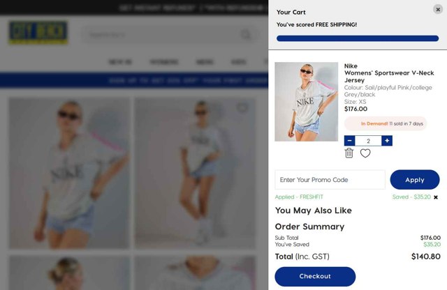 City Beach checkout page showing City Beach promo code box | Screenshot taken by SimplyCodes community member on Aug 19, 2025