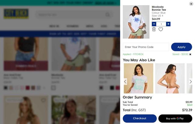 City Beach checkout page showing City Beach promo code box | Screenshot taken by SimplyCodes community member on Sep 8, 2025