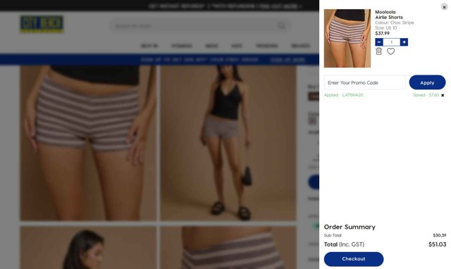 City Beach checkout page showing City Beach promo code box | Screenshot taken by SimplyCodes community member on Aug 27, 2025