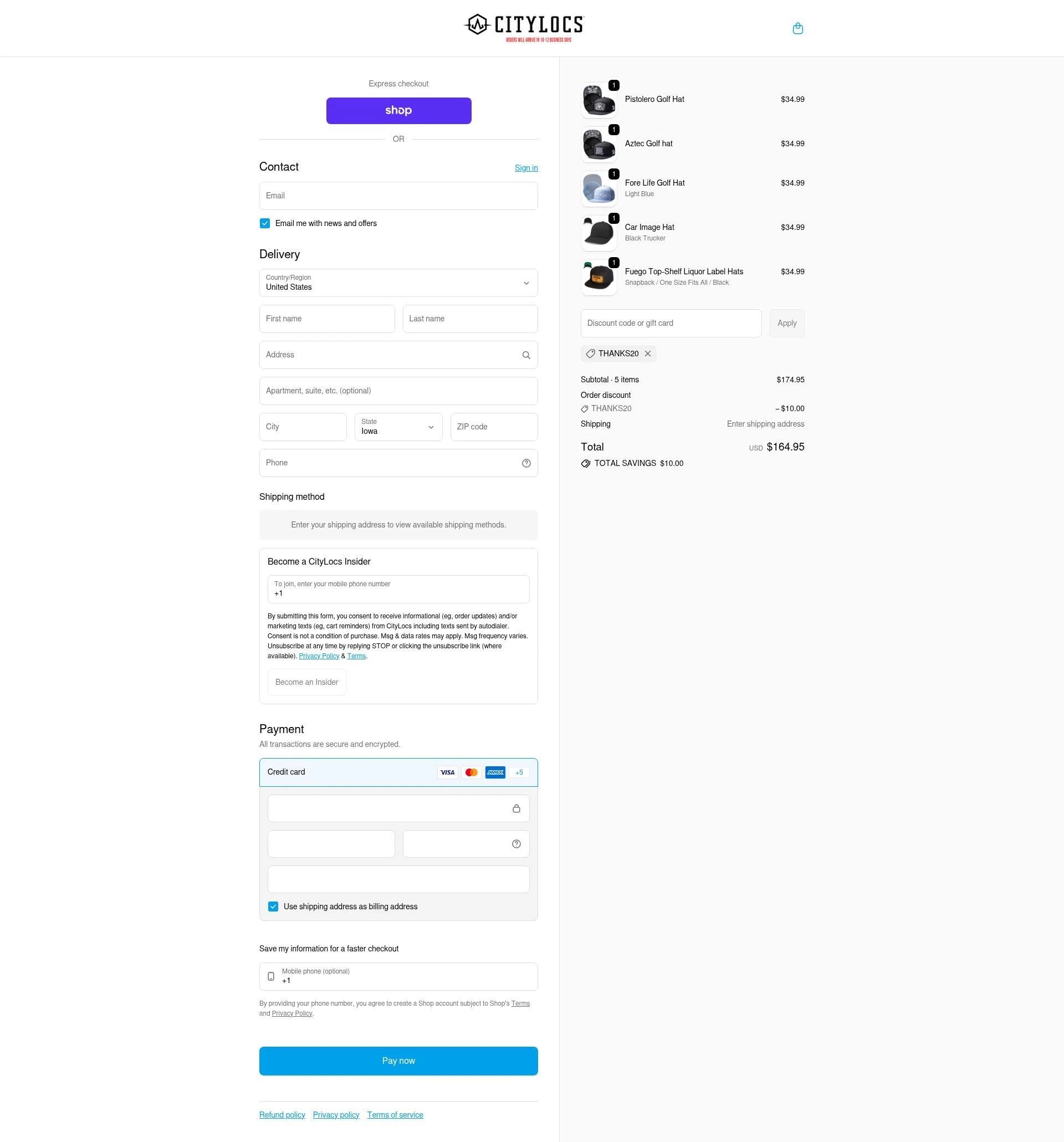 City Locs checkout page showing City Locs discount code box | Screenshot taken by SimplyCodes community member on Feb 9, 2026