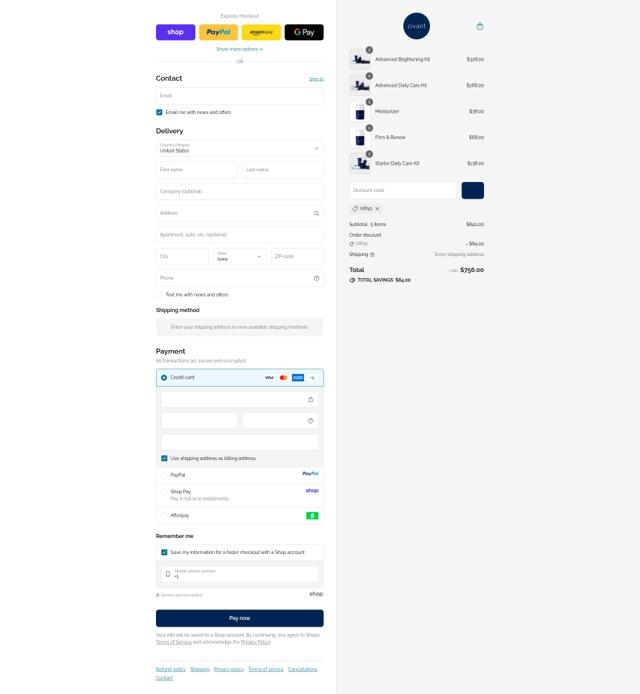Civant checkout page showing Civant discount code box | Screenshot taken by SimplyCodes community member on Sep 12, 2025