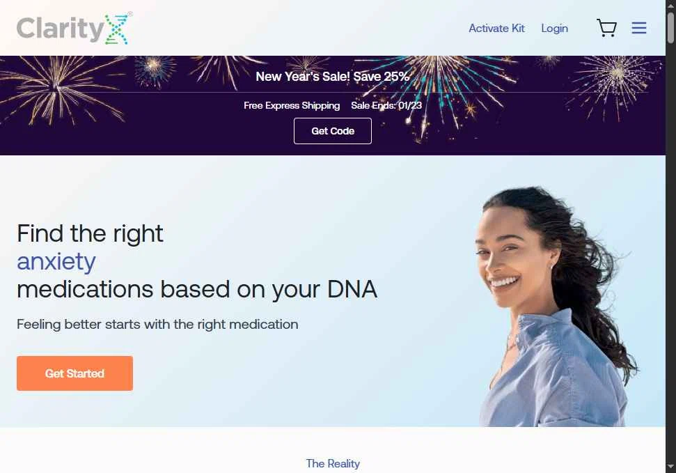 ClarityX DNA checkout page showing ClarityX DNA promo code box | Screenshot taken by SimplyCodes community member on Jan 23, 2026