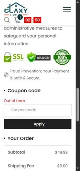 CLHO10 coupon verification screenshot