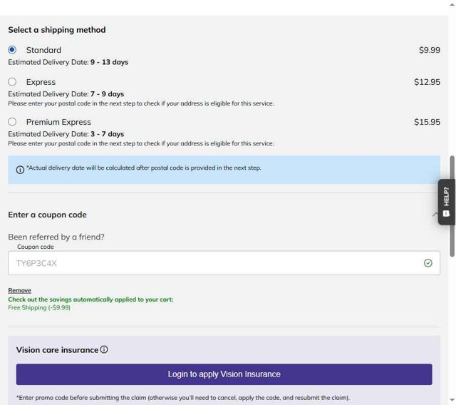 Clearly CA checkout page showing Clearly CA promo code box | Screenshot taken by SimplyCodes community member on Aug 5, 2025