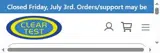 Clear Test coupon verification screenshot