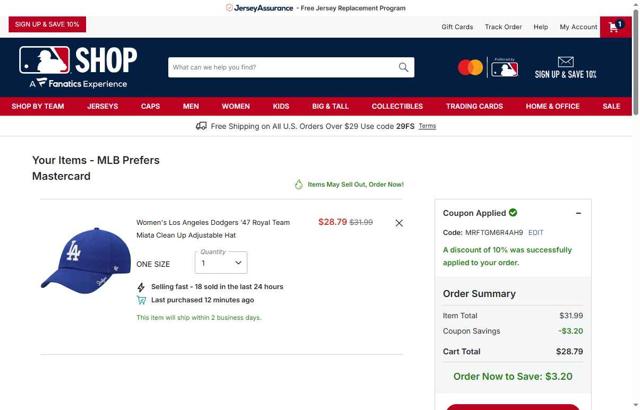 Cleveland Guardians checkout page showing Cleveland Guardians coupon code box | Screenshot taken by SimplyCodes community member on Sep 3, 2025