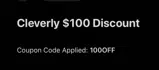 100OFF coupon verification screenshot