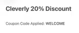 WELCOME coupon verification screenshot