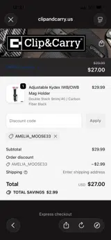 AMELIA_MOOSE33 coupon verification screenshot