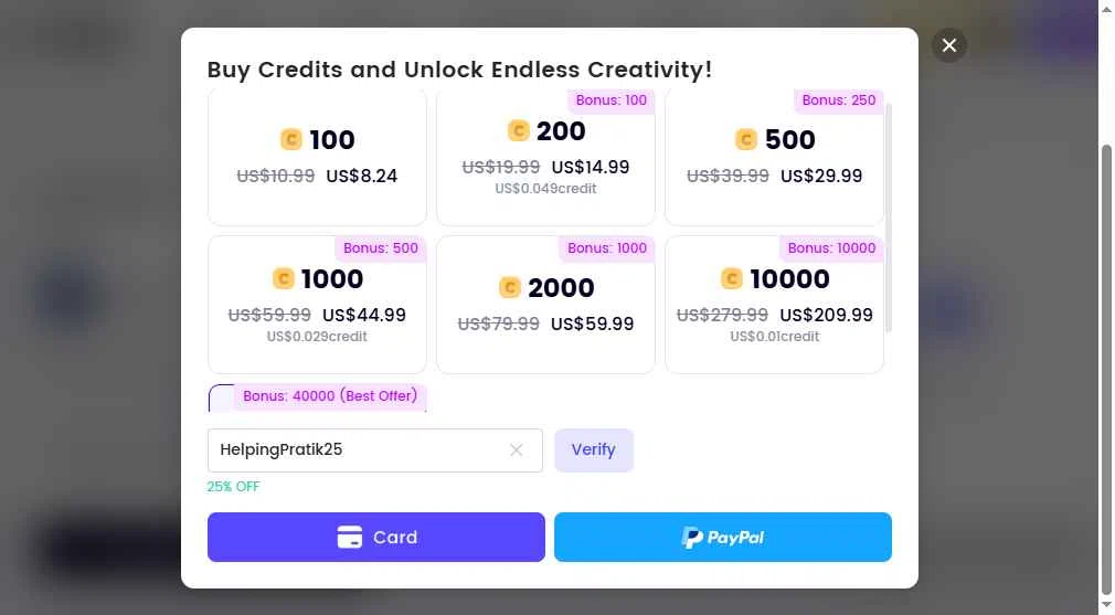 Clipfly checkout page showing Clipfly promo code box | Screenshot taken by SimplyCodes community member on Aug 18, 2025