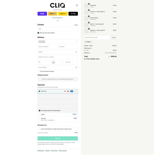 Cliq checkout page showing Cliq discount code box | Screenshot taken by SimplyCodes community member on Sep 12, 2025