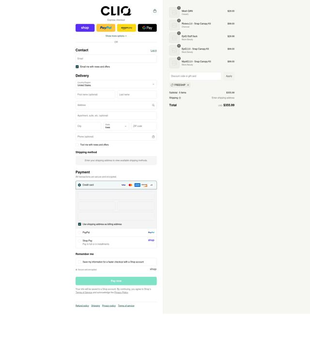 Cliq checkout page showing Cliq discount code box | Screenshot taken by SimplyCodes community member on Sep 8, 2025