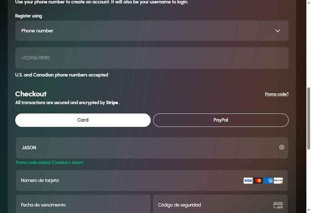 Cloaked checkout page showing Cloaked promo code box | Screenshot taken by SimplyCodes community member on Sep 10, 2025