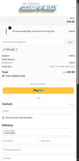 Clone-A-Willy coupon verification screenshot