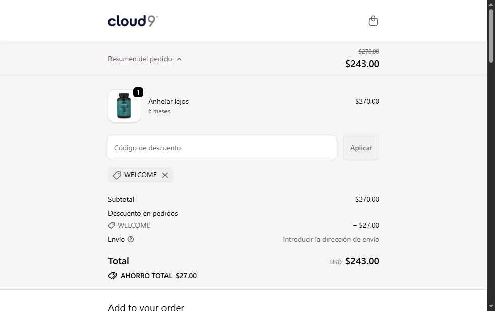 Cloud9 Daily Restore checkout page showing Cloud9 Daily Restore promo code box | Screenshot taken by SimplyCodes community member on Dec 17, 2025