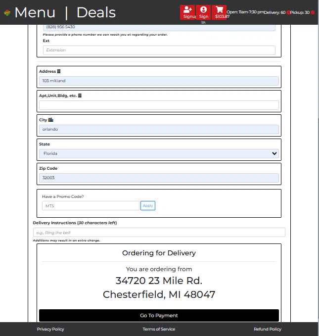 Cloverleaf Pizza checkout page showing Cloverleaf Pizza coupon code box | Screenshot taken by SimplyCodes community member on Feb 3, 2026