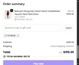 extra10 coupon verification screenshot