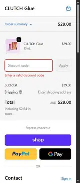 love20 coupon verification screenshot