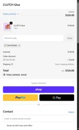 ES6T3SH0D coupon verification screenshot