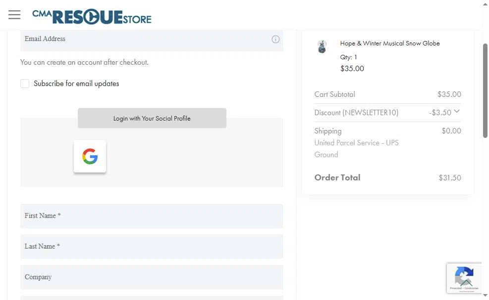 Clearwater Marine Aquarium checkout page showing Clearwater Marine Aquarium discount code box | Screenshot taken by SimplyCodes community member on Dec 16, 2025