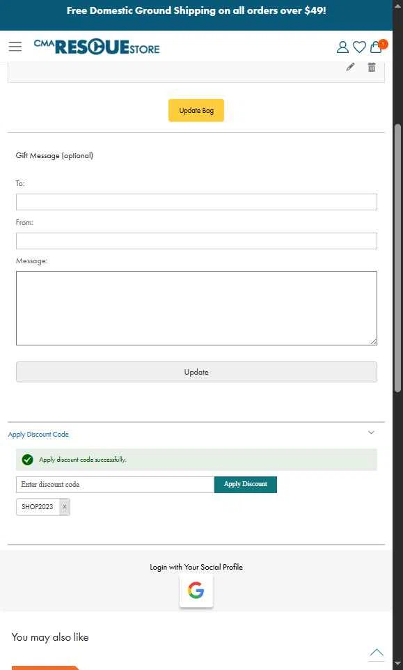 Clearwater Marine Aquarium checkout page showing Clearwater Marine Aquarium discount code box | Screenshot taken by SimplyCodes community member on Jul 17, 2025