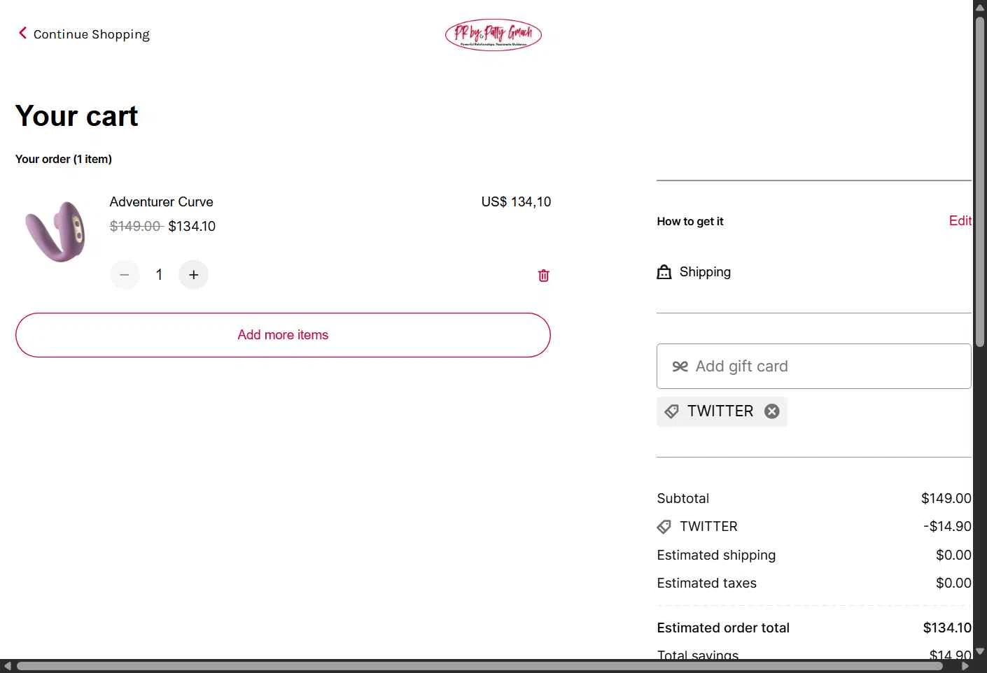 CM Boutique checkout page showing CM Boutique promo code box | Screenshot taken by SimplyCodes community member on Jan 23, 2026