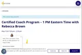 Coach Training Alliance coupon verification screenshot
