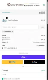 WHINNEY10 coupon verification screenshot