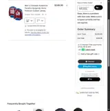 Colorado Avalanche Shop coupon verification screenshot