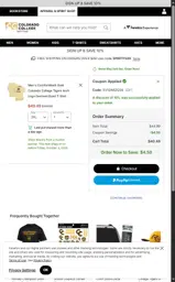 Colorado College Tigers coupon verification screenshot