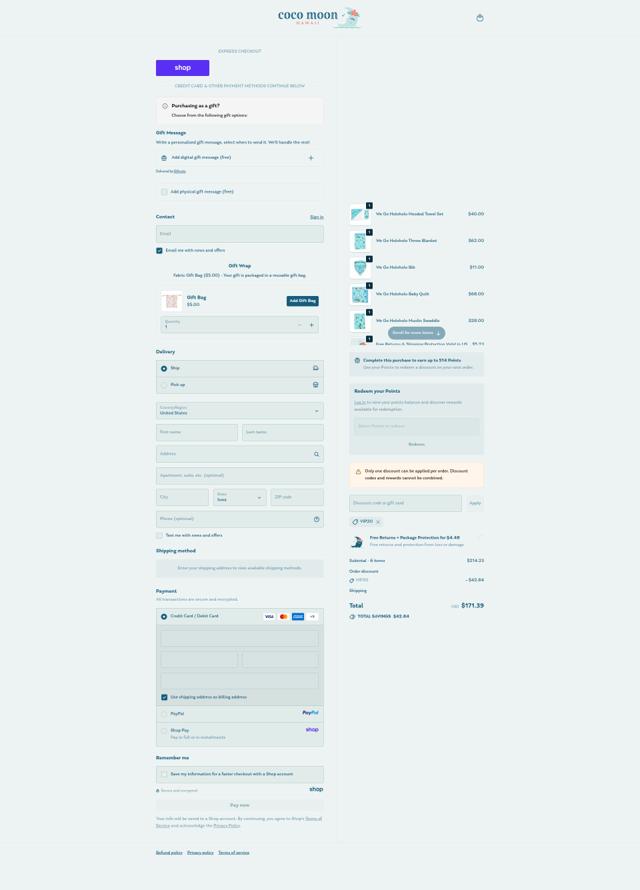 Coco Moon checkout page showing Coco Moon discount code box | Screenshot taken by SimplyCodes community member on Sep 20, 2025