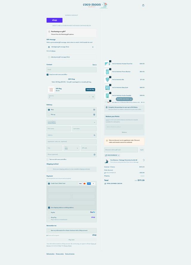 Coco Moon checkout page showing Coco Moon discount code box | Screenshot taken by SimplyCodes community member on Sep 20, 2025