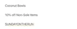SUNDAYONTHERUN coupon verification screenshot