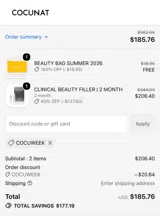 Cocunat Store coupon verification screenshot