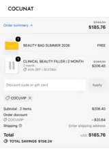 Cocunat Store coupon verification screenshot