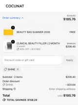 Cocunat Store coupon verification screenshot