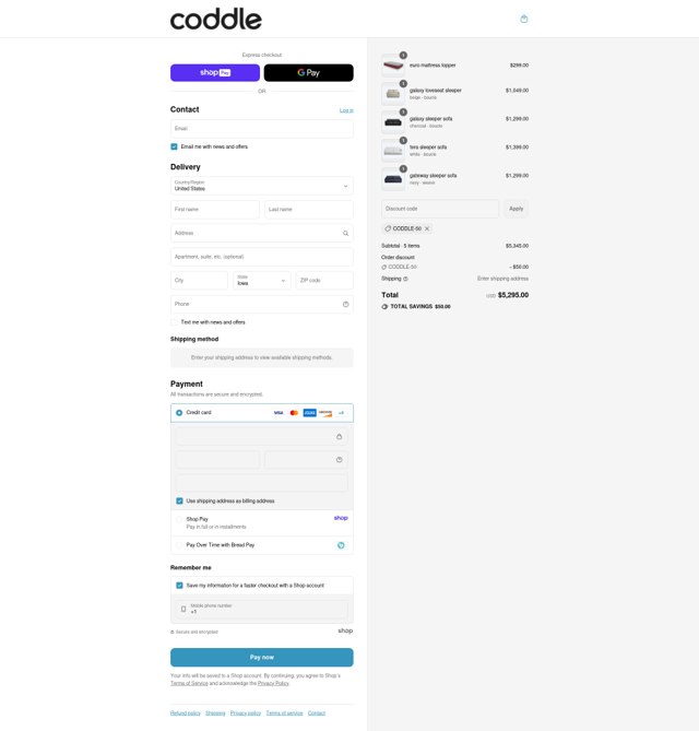 Coddle checkout page showing Coddle discount code box | Screenshot taken by SimplyCodes community member on Aug 24, 2025