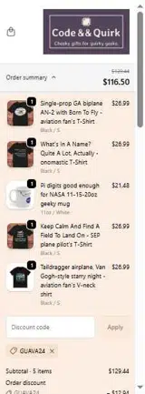 GUAVA24 coupon verification screenshot